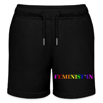 Feminist*in Geschenkidee Gendern *innen queer - Kinder Organic Joggingshorts Mini Bolter von Stanley/Stella - Schwarz - Vorne