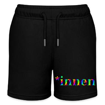 *innen Geschenkidee pro Gendern Feminismus innen - Kinder Organic Joggingshorts Mini Bolter von Stanley/Stella - Schwarz - Vorne