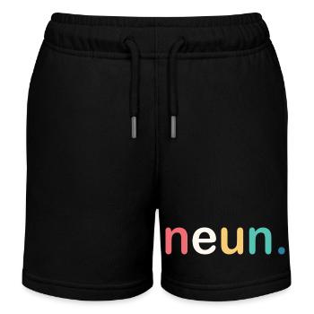 Cadeau 9e anniversaire Nine - Short de jogging enfant bio Stanley/Stella - noir - Devant