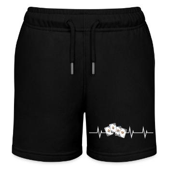 Heartbeat of the Cards - Kinder Organic Joggingshorts Mini Bolter von Stanley/Stella - Schwarz - Vorne