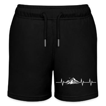 Mountain Pulse – Your heart beats for the mountains - Kids Organic Sweat Shorts by Stanley/Stella - black - Front