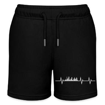Heartbeat of Sound - Kids Organic Sweat Shorts by Stanley/Stella - black - Front