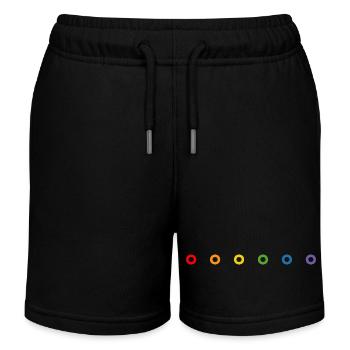 LGBT Regenbogen donuts LGBT lgbtqi queer - Kinder Organic Joggingshorts Mini Bolter von Stanley/Stella - Schwarz - Vorne