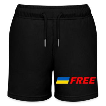 Ukraine - Kinder Organic Joggingshorts Mini Bolter von Stanley/Stella - Schwarz - Vorne