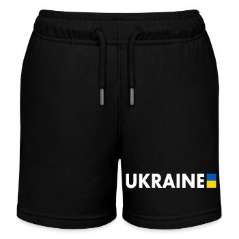 Ukraine - Short de jogging enfant bio Stanley/Stella - noir - Devant