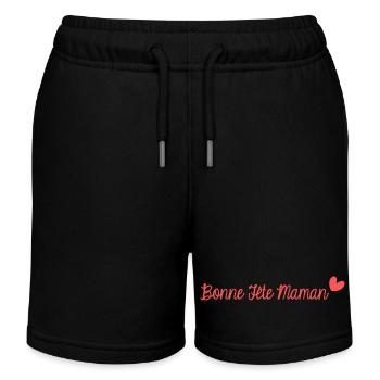 BONNE FÊTE MAMAN. MAMAN. FÊTE DES MÈRES. JE T'AIME - Short de jogging enfant bio Stanley/Stella - noir - Devant