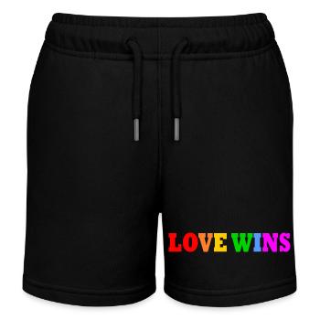 Love wins - Kinder Organic Joggingshorts Mini Bolter von Stanley/Stella - Schwarz - Vorne