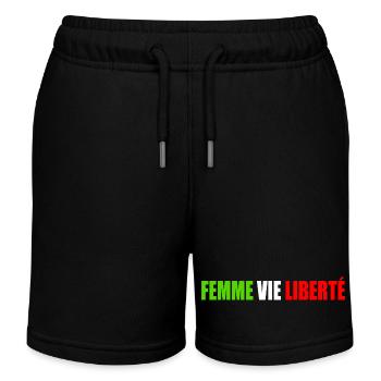 Freiheit des Frauenlebens - Kinder Organic Joggingshorts Mini Bolter von Stanley/Stella - Schwarz - Vorne
