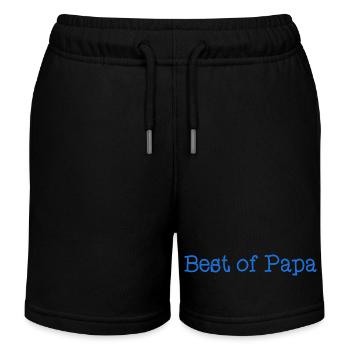 VATERTAG. FROHER VATERTAG. PAPA. ALLES GUTE ZUM GEBURTSTAG. - Kinder Organic Joggingshorts Mini Bolter von Stanley/Stella - Schwarz - Vorne