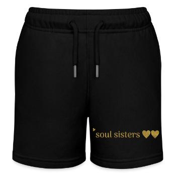 Freunde - soul sisters - Kinder Organic Joggingshorts Mini Bolter von Stanley/Stella - Schwarz - Vorne