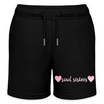 Freundinnen - Soul Sister - Kinder Organic Joggingshorts Mini Bolter von Stanley/Stella - Schwarz - Vorne