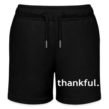 Thankful - Kids Organic Sweat Shorts by Stanley/Stella - black - Front