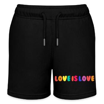 Love is Love - Kids Organic Sweat Shorts by Stanley/Stella - black - Front