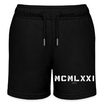 Römische Zahl Geburtsjahr Made in 1971 - Kinder Organic Joggingshorts Mini Bolter von Stanley/Stella - Schwarz - Vorne