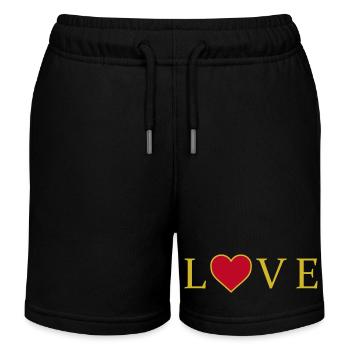 AIMEZ le design avec le cœur - Short de jogging enfant bio Stanley/Stella - noir - Devant