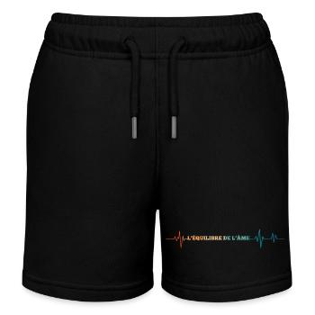 Retro Heartbeat, Soul Balance - Kids Organic Sweat Shorts by Stanley/Stella - black - Front