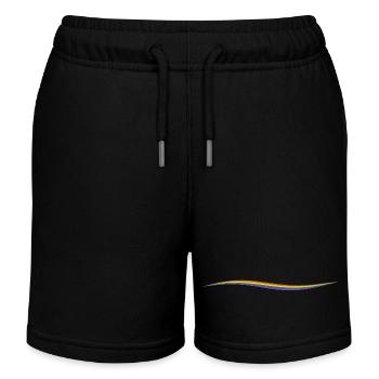 Ligne arc-en-ciel - Short de jogging enfant bio Stanley/Stella - noir - Devant