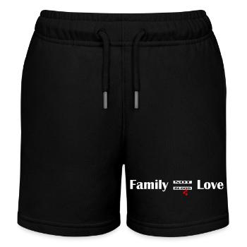 Familie wird aus Liebe und nicht aus Blut gebildet - Kinder Organic Joggingshorts Mini Bolter von Stanley/Stella - Schwarz - Vorne