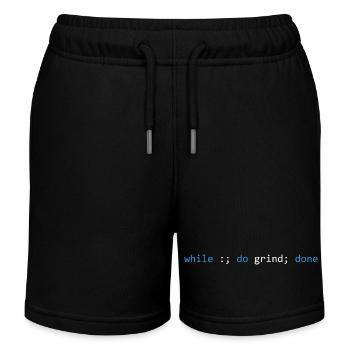 The grind never stops, dark - Kids Organic Sweat Shorts by Stanley/Stella - black - Front