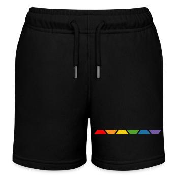 LGBT Shirt Rainbow - Kinder Organic Joggingshorts Mini Bolter von Stanley/Stella - Schwarz - Vorne