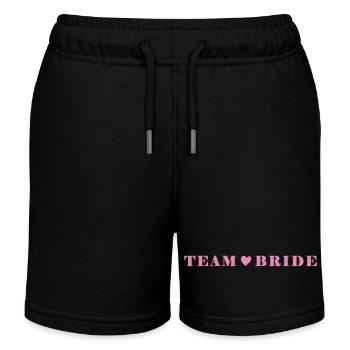 Team Bride - Kids Organic Sweat Shorts by Stanley/Stella - black - Front