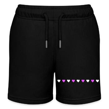 Heart Line Love - Kids Organic Sweat Shorts by Stanley/Stella - black - Front