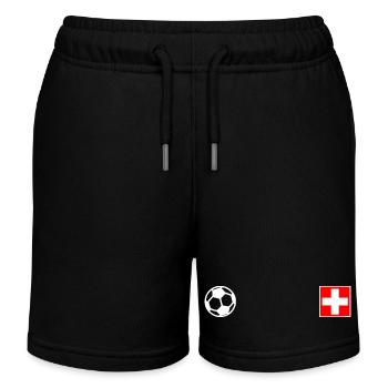 Switzerland - Kids Organic Sweat Shorts by Stanley/Stella - black - Front