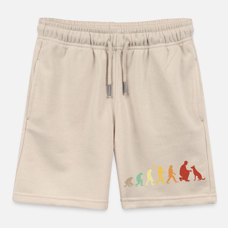 Evolution Funny Belgian Malinois Shepherd Dog Kids Organic Sweat Shorts by Stanley/Stella