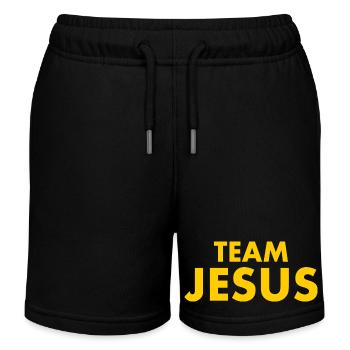 Team jesus - Short de jogging enfant bio Stanley/Stella - noir - Devant