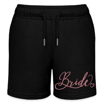 Braut Matching Paar Verlobung Hochzeit Flitterwochen - Kinder Organic Joggingshorts Mini Bolter von Stanley/Stella - Schwarz - Vorne