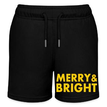 Merry and bright - Kids Organic Sweat Shorts by Stanley/Stella - black - Front