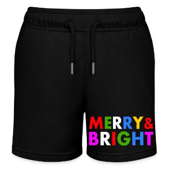 Merry and bright - Kinder Organic Joggingshorts Mini Bolter von Stanley/Stella - Schwarz - Vorne