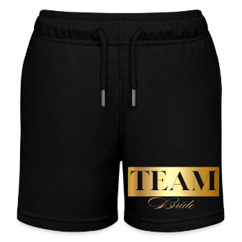 Team Bride Gold - Team Bride - Kids Organic Sweat Shorts by Stanley/Stella - black - Front