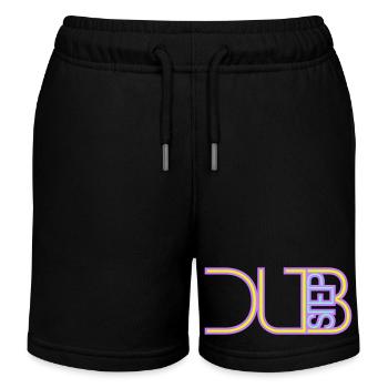 Dub Step Techno Musique Cool DJ Party Club Texte Logo - Short de jogging enfant bio Stanley/Stella - noir - Devant