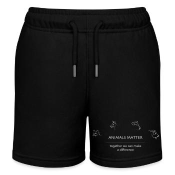 Animals matter! - Kinder Organic Joggingshorts Mini Bolter von Stanley/Stella - Schwarz - Vorne