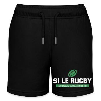If Rugby Were Easy It Would Be Called Football - Kids Organic Sweat Shorts by Stanley/Stella - black - Front