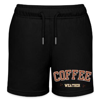 Coffee weather - Kids Organic Sweat Shorts by Stanley/Stella - black - Front