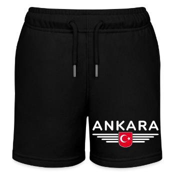 Türkei Ankara Türkiye Istanbul T Shirt Design - Kinder Organic Joggingshorts Mini Bolter von Stanley/Stella - Schwarz - Vorne