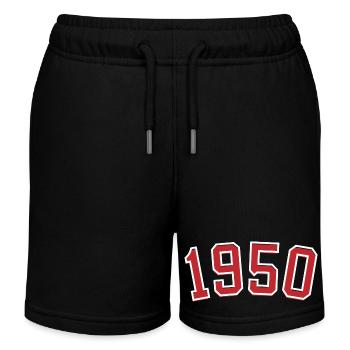 Geburtsjahr Sport 1950 - Kinder Organic Joggingshorts Mini Bolter von Stanley/Stella - Schwarz - Vorne