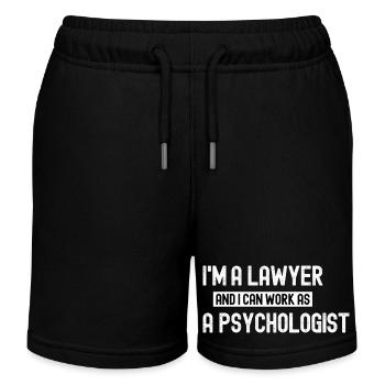 Ich bin Rechtsanwältin und kann als Psychologin arbeiten - Kinder Organic Joggingshorts Mini Bolter von Stanley/Stella - Schwarz - Vorne