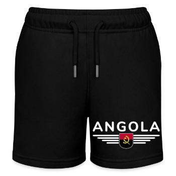 Angola Design – Fierté d’Afrique - Short de jogging enfant bio Stanley/Stella - noir - Devant