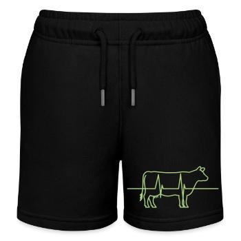 t Kuhbauer Herzschlag - Kinder Organic Joggingshorts Mini Bolter von Stanley/Stella - Schwarz - Vorne