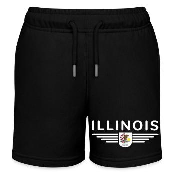 T-shirt de fan de l’Illinois – Montrez l’amour de la maison - Short de jogging enfant bio Stanley/Stella - noir - Devant