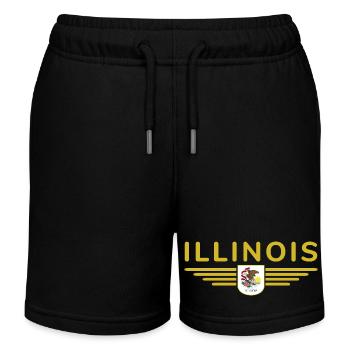 Illinois Fan T-Shirt – Heimatliebe zeigen - Kinder Organic Joggingshorts Mini Bolter von Stanley/Stella - Schwarz - Vorne