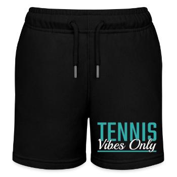 Tennis vibes only - Kids Organic Sweat Shorts by Stanley/Stella - black - Front