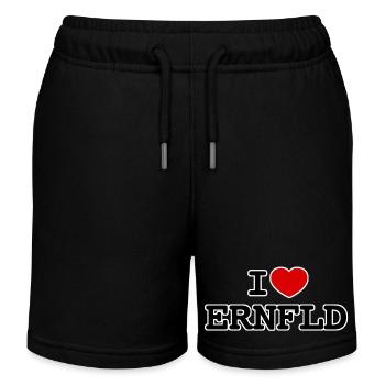 I ❤️ ERNFLD | Köln Ehrenfeld - Kinder Organic Joggingshorts Mini Bolter von Stanley/Stella - Schwarz - Vorne