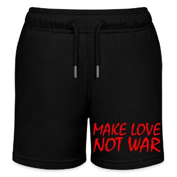 Make love not war - Short de jogging enfant bio Stanley/Stella - noir - Devant