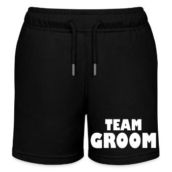 Team groom - Kids Organic Sweat Shorts by Stanley/Stella - black - Front
