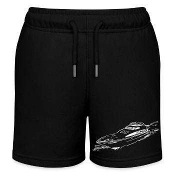 Außergewöhnliches elegantes schnelles Sportboot - Kinder Organic Joggingshorts Mini Bolter von Stanley/Stella - Schwarz - Vorne