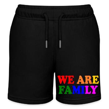 We are family lgbt - Short de jogging enfant bio Stanley/Stella - noir - Devant